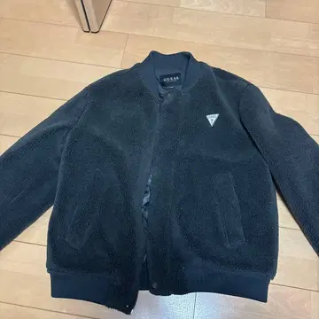 GUESS 블랙 플리스 자켓 L