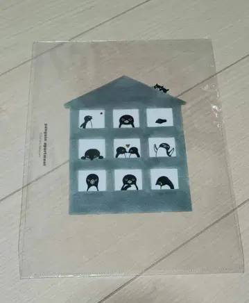 새상품 수박 펭귄 클리어 파일과 거즈 타월 세트