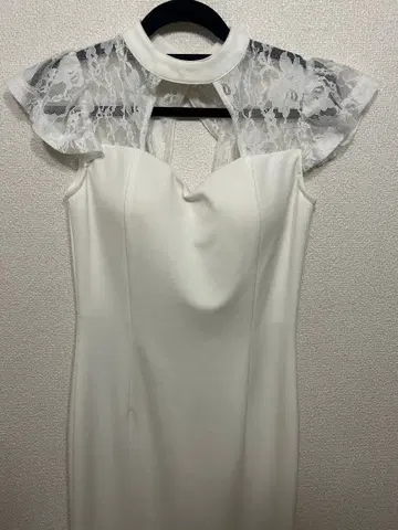 화이트 레이스 프릴 타이트 드레스 여성용 원피스