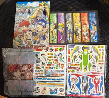 렛츠&고 욘쿠로 클리어 파일 스티커 코로코로 아니키 부록 세트