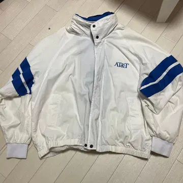 AT&T 코튼 자켓 화이트/블루