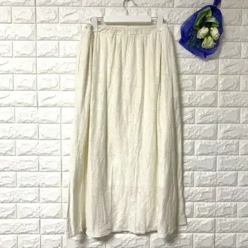 아다스트리아 페이즐리 무늬 비침 레이스풍 롱 스커트 허리밴딩