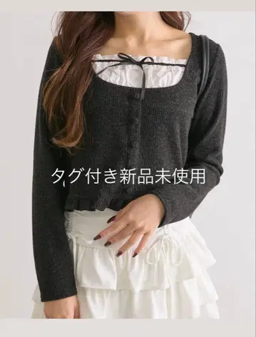 택 포함 새상품 OLIVE des OLIVE 도킹 풀오버 (BK)