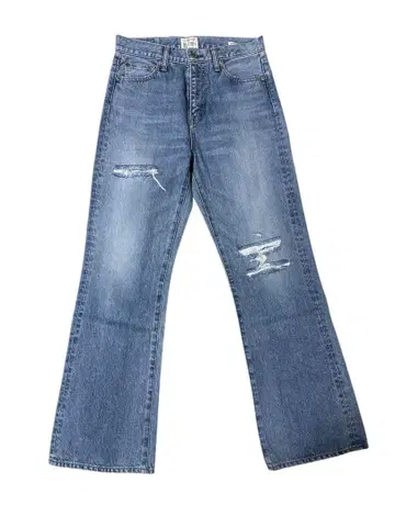 ungrid 라이트 블루 데미지 플레어 팬츠