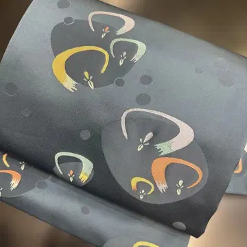 12-69 나고야 오비 9촌 새상품급 순수 실크 기모노 나고야 재단