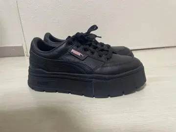 PUMA 메이즈 스택 가죽 우먼 여성용 통굽