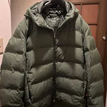 UNIQLO 후드 부착 다운 자켓 4XL 올리브 그린