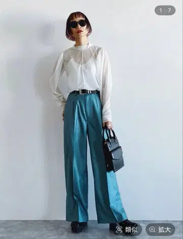 페이지 보이 오자와 루츠 슬랙스 터콰이즈