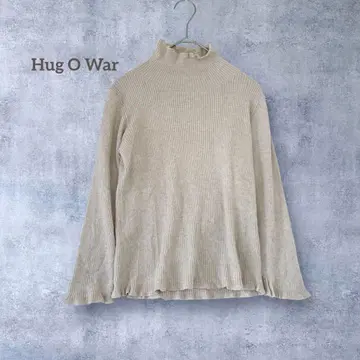 [ 허그아워 ] 캐시미어 혼방 하이넥 리브 니트 스웨터 긴팔 M