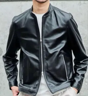 램 가죽 싱글 라이더 자켓