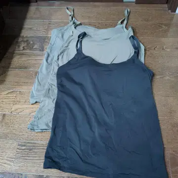 AIRism 브라탑 3개 세트 XL 블랙 카키