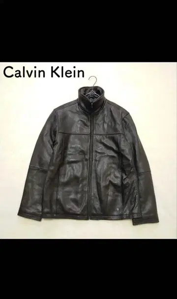Calvin Klein 블랙 가죽 자켓 S 사이즈