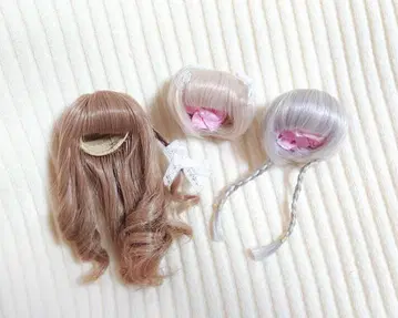 1/3 인형 가발 3.5~4인치 3점 세트