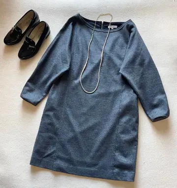 새상품 TOMORROWLAND 멜톤 울 루즈 코쿤 원피스