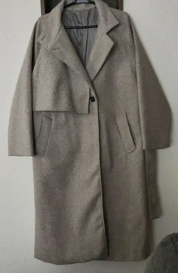 리앙 스탠드 카라 케이프 코트