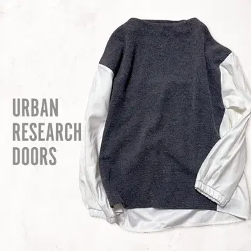 어반 리서치 도어즈 직물 콤비 풀오버