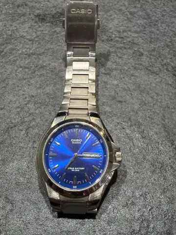 CASIO 쿼츠 손목시계 블루