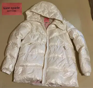 kate spade 후드 부착 다운 자켓 화이트