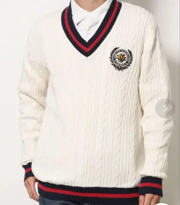 GUESS Roderic Patch Rowing Cable Sweater