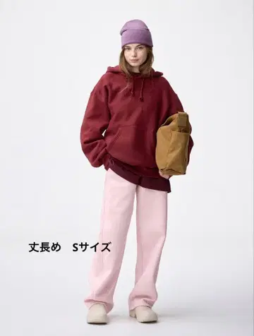 GU 헤비 웨이트 맨투맨 배럴 레그 팬츠 긴 길이 S 사이즈