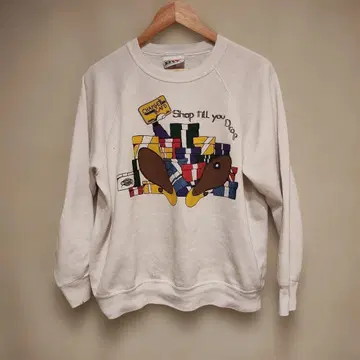 90s 바셋 워커 래글런 슬리브 맨투맨