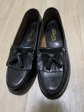 HARUTA 블랙 로퍼 24.5cm