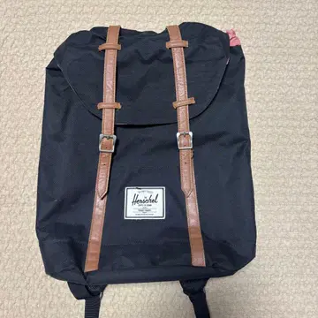 Herschel 블랙 백팩 ( 안은 빨간색과 화이트 스트라이프 )