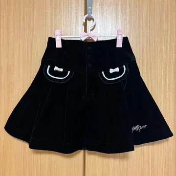 [ 새상품급 ] 메조 피아노 벨로아 원단 플레어 스커트