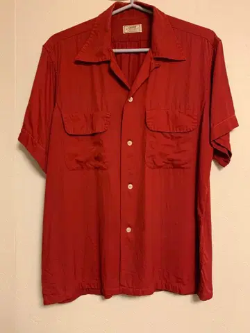 50s Arrow 레이온 셔츠 레이온 개버 usa 제조