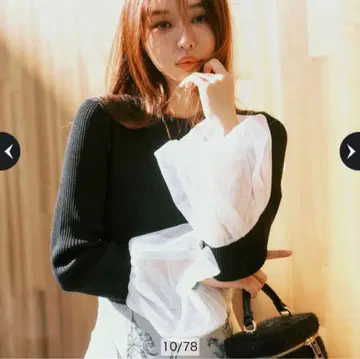 마이 스트라다 튤 슬리브 니트 미사용 새상품