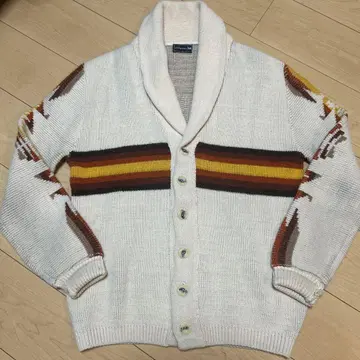 70s JC Penney 스웨터 니트 가디건 네이티브 무늬