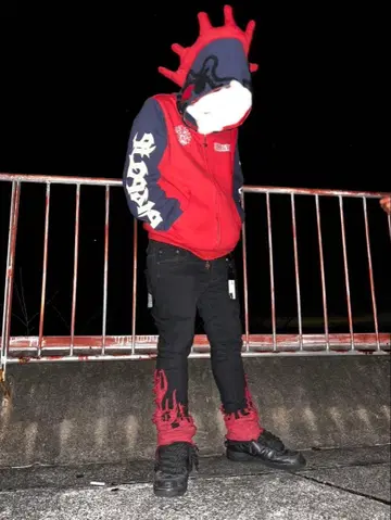 글로우갱 지퍼 후드티 S 정품