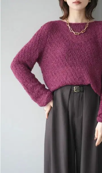 [ Lumier ] 벨트 루프 디자인 와이드 팬츠