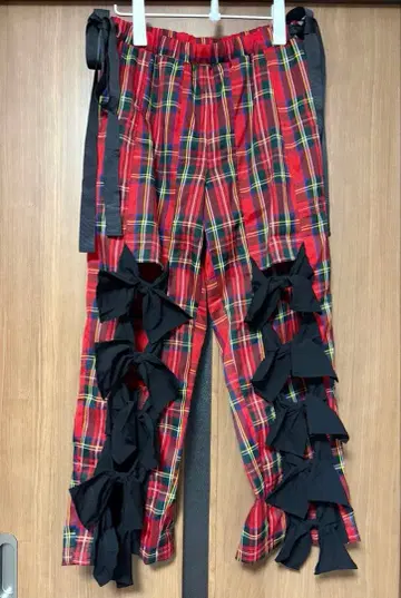 HEIHEI 리본 팬츠 RED