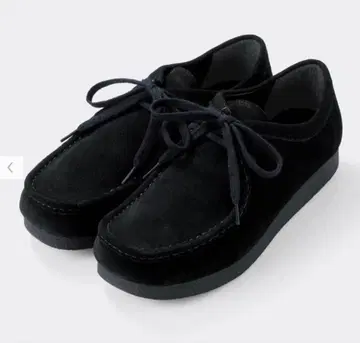 GU 리얼 가죽 모카신 신발 블랙 클락스 23.0cm 스웨이드