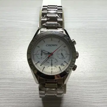 [ 미사용 ] CROWN 쿼츠 손목시계 실버