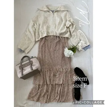 미색 스커트 세트 여성 의류 묶음 판매 셋업 코디 판매 캐주얼