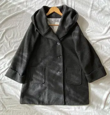 LUNACION 후드 부착 안감 퀼트 A라인 코트 3L 사이즈 빅 사이즈