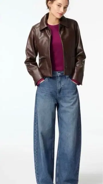 유니클로 배기 커브 진 28인치