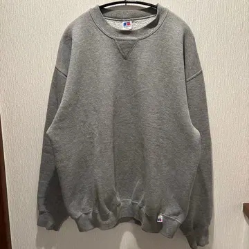 러셀 무지 맨투맨 그레이 RUSSEL 사이즈 L 블랭크