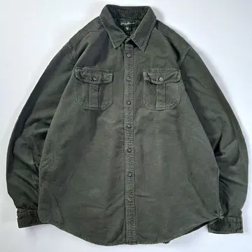 에디 바우어 육중 헤비 플란넬 셔츠 오버 사이즈 XL 모스그린