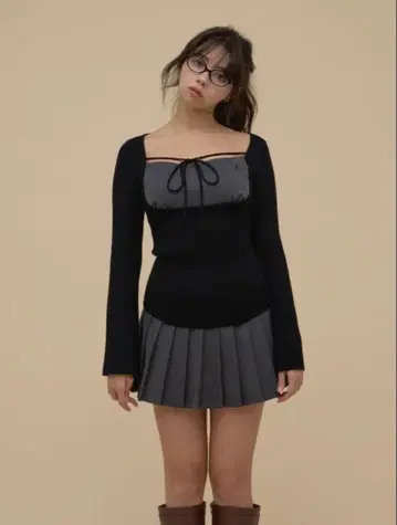 andmary Gisele 니트 세트업 그레이 M