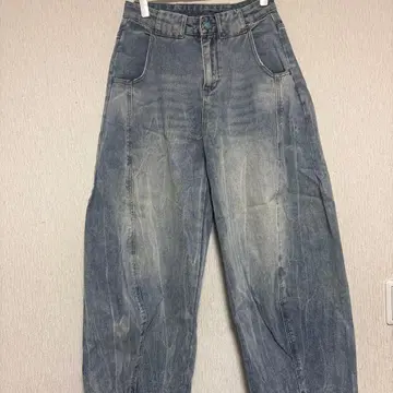 ADWENS 4.3 WINS 와이드 레그 데님 라이트 블루