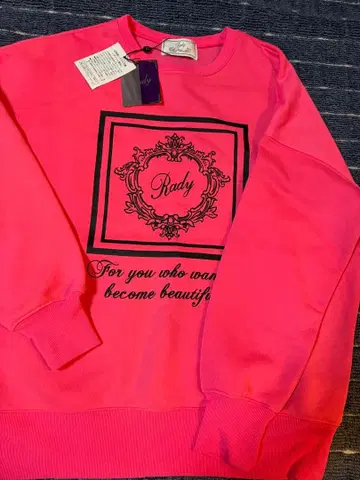 Rady 핑크 프린트 맨투맨