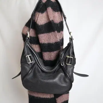 theory 00s y2k 루마니아산 천연 가죽 숄더백 핸드백