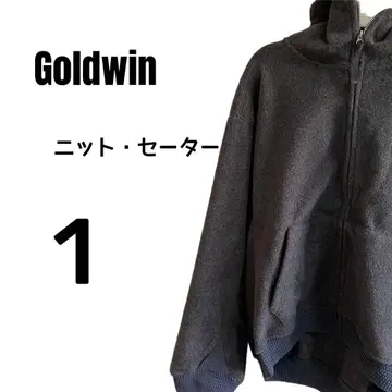 Goldwin 0 그레이 니트 스웨터 후드 부착 GZ35304