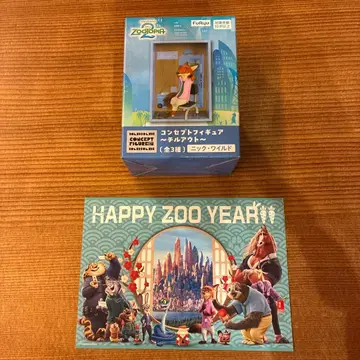 주토피아 2 닉 와일드 컨셉 피규어 & 영화 특전 엽서 세트