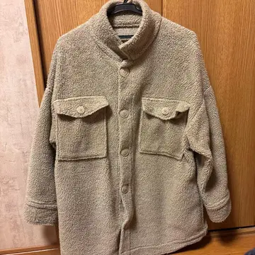 베이지 보아 플리스 자켓