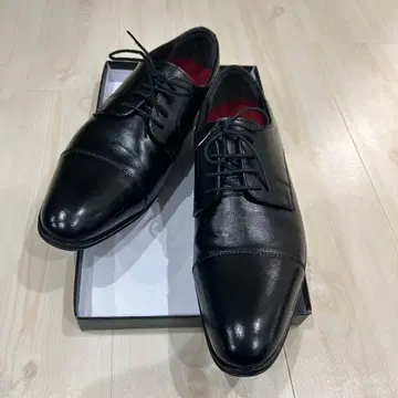 RESPECTIVO 블랙 가죽 드레스 신발