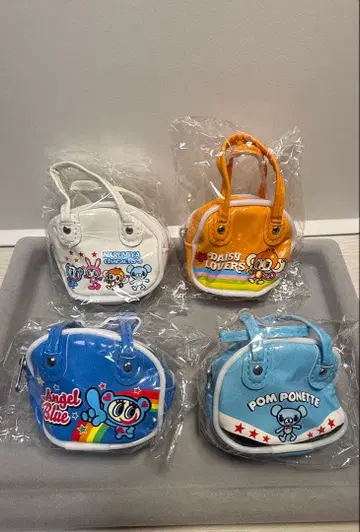 나루미야 캐릭터 미니 에나멜 백 마스코트 4종 세트